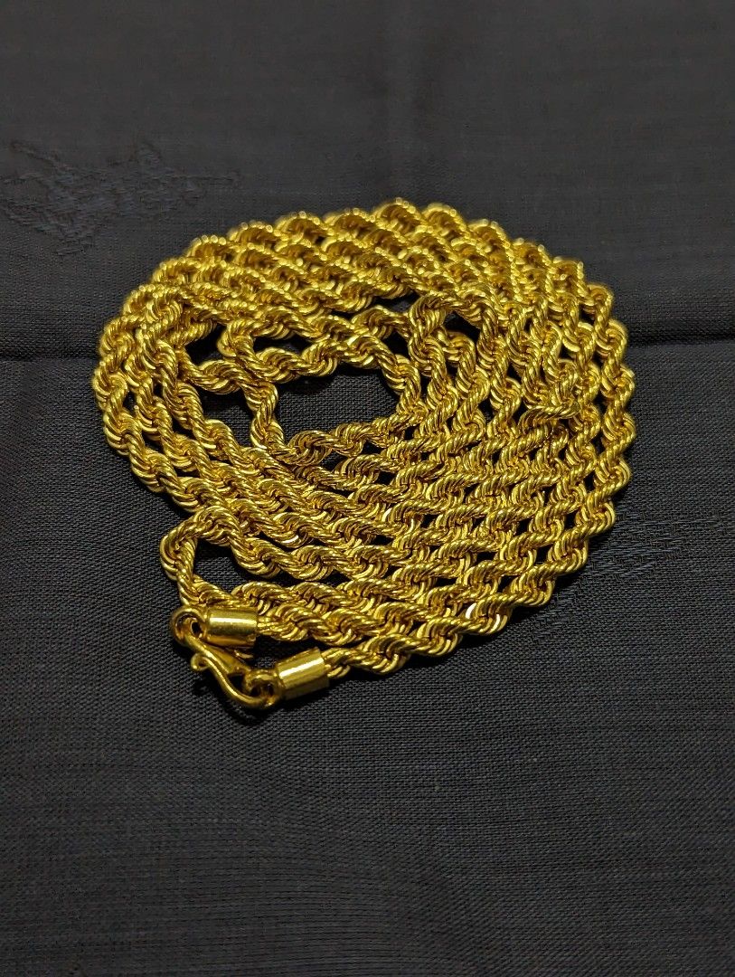 Gold rope chain 28 inch on sale