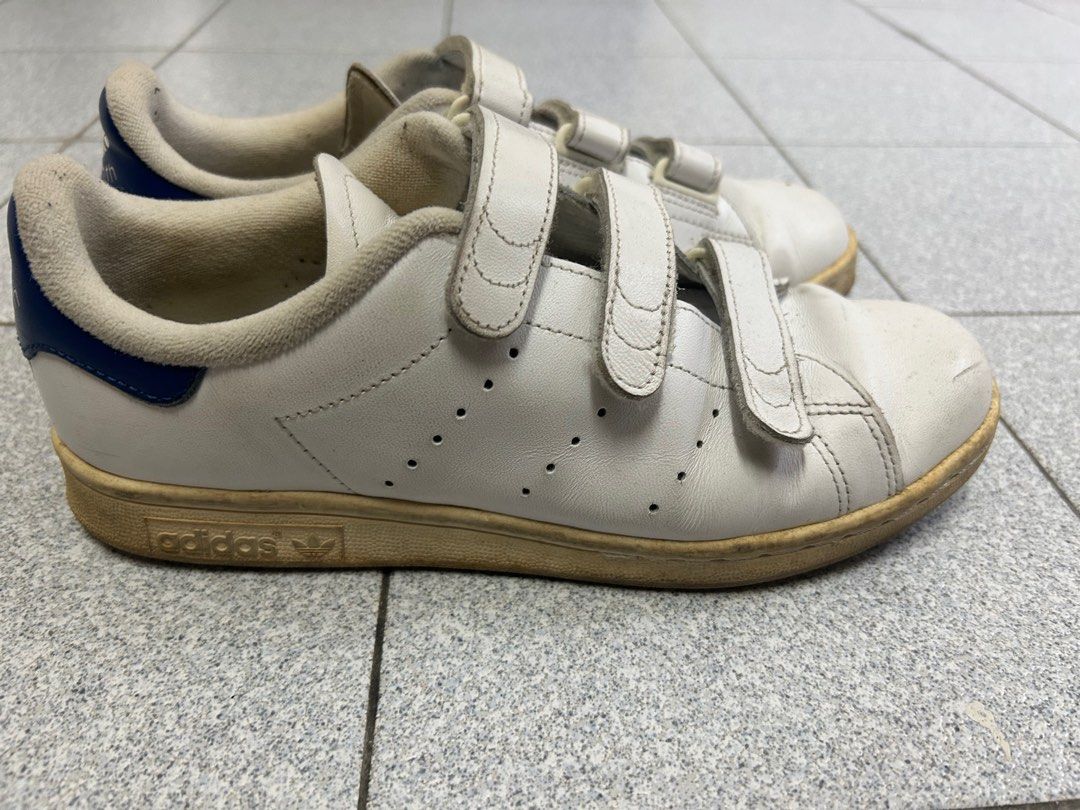Stan smith white sales velcro