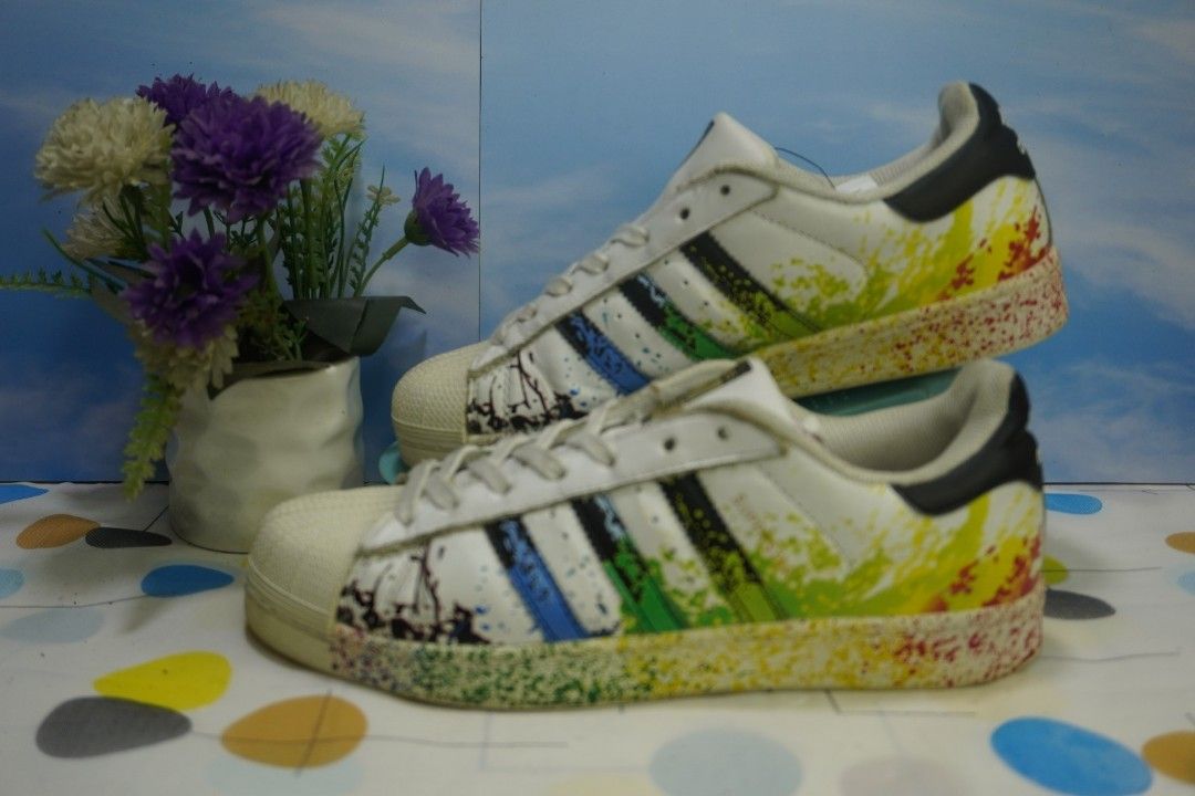 Adidas superstar splash ink clearance rainbow