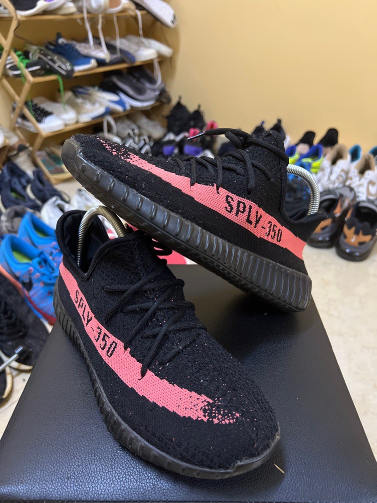 ADIDAS YEEZY BOOST 350 V2 RED STRIPE Men s Fashion Footwear