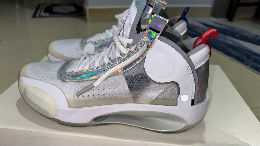 jordan xxxiv white metallic silver