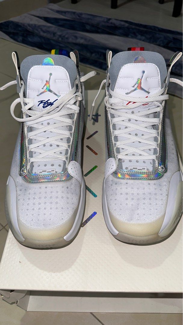jordan xxxiv white metallic silver
