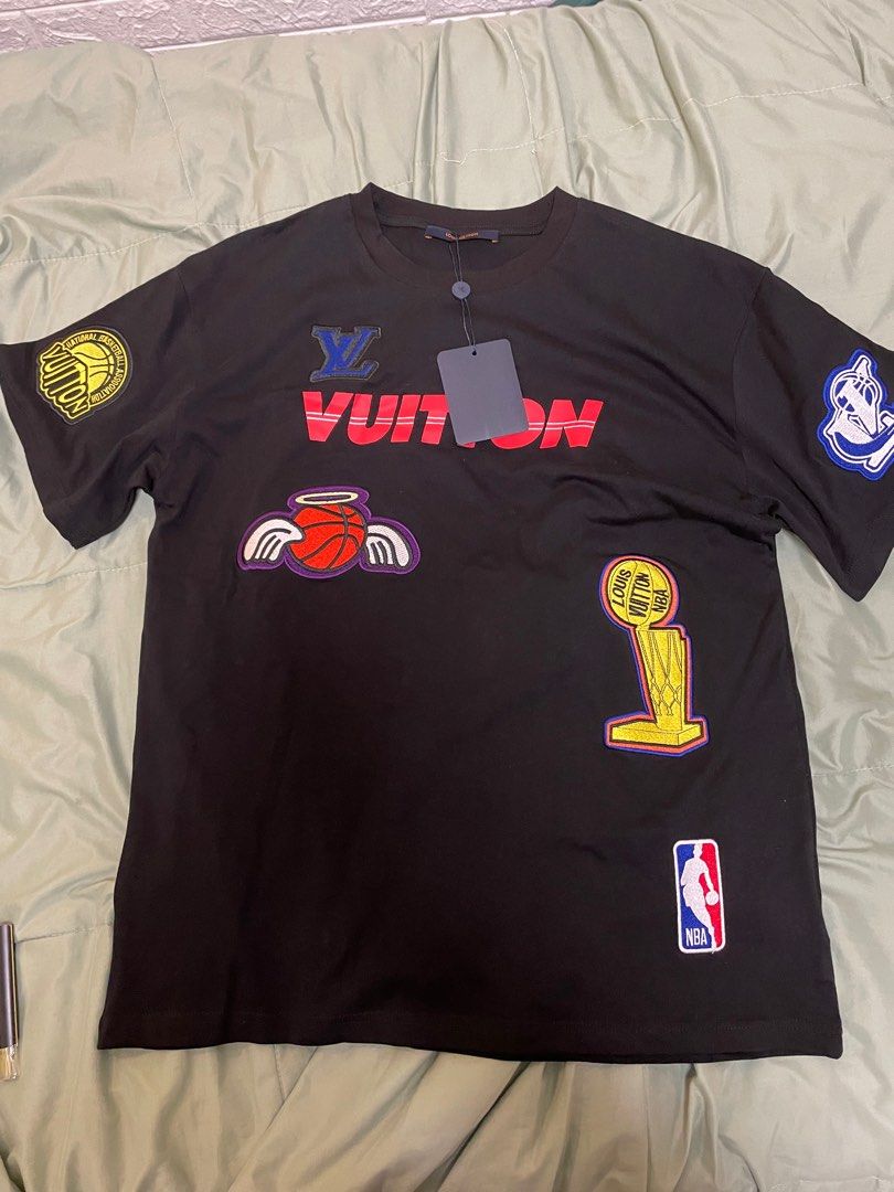 Black Louis Vuitton x NBA Multi-logo T-shirt