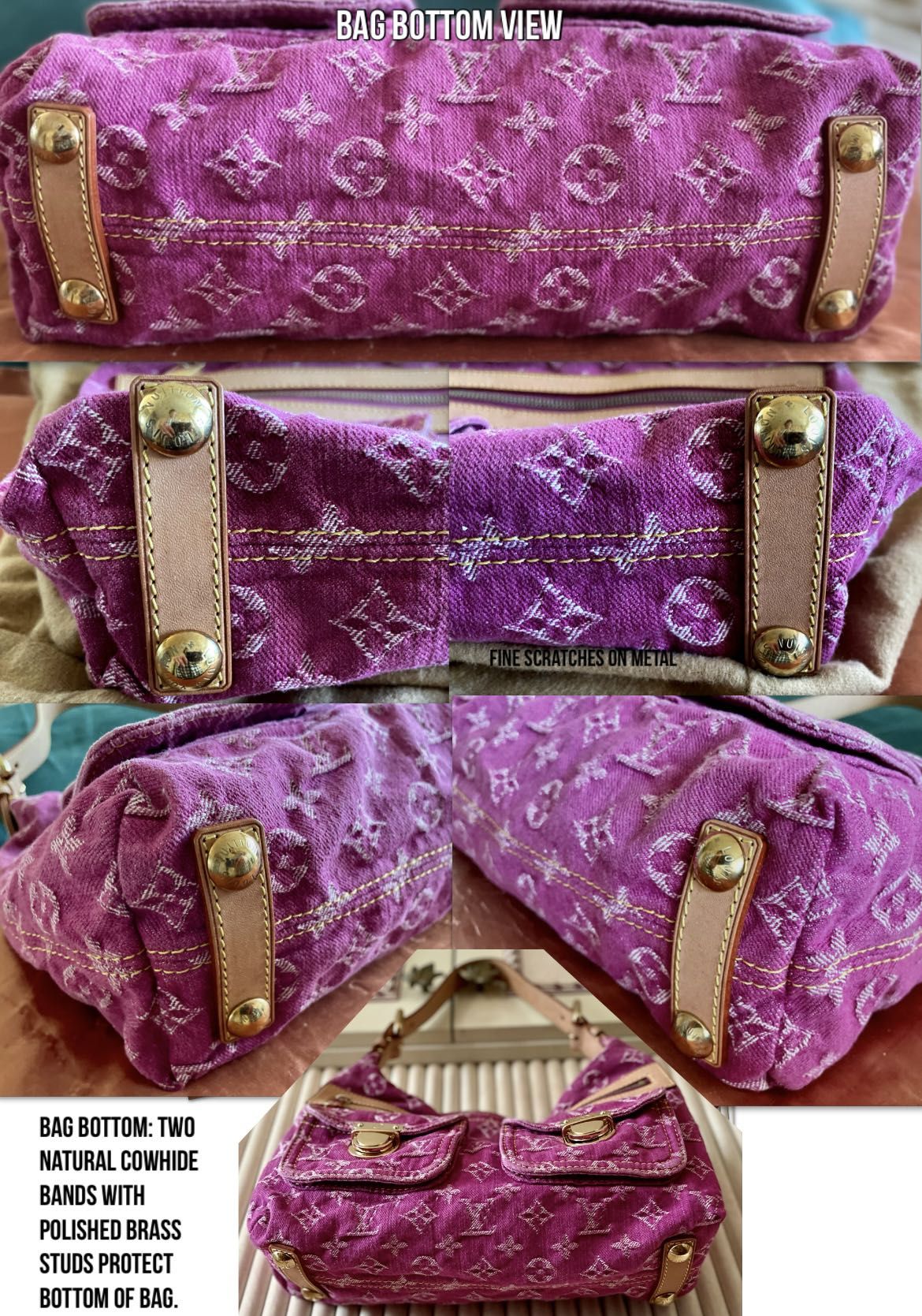 Authentic LV Baggy PM in Monogram Denim (Pink), Luxury, Bags & Wallets on  Carousell