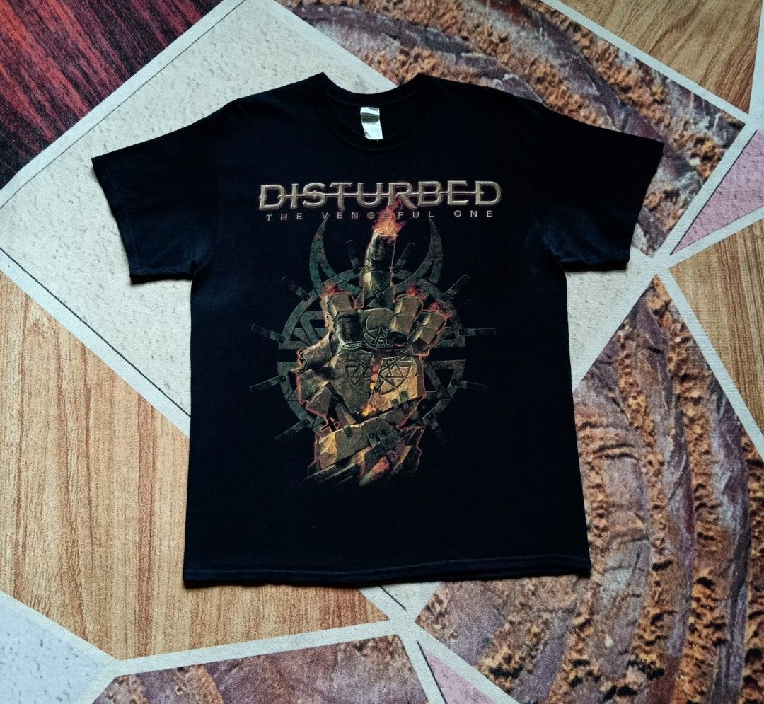 Band Disturbed, Men's Fashion, Tops & Sets, Tshirts & Polo Shirts on