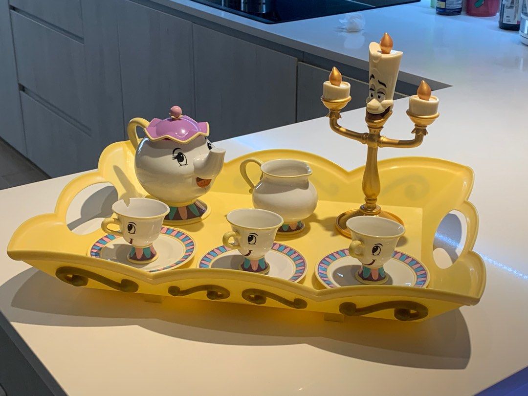 Beauty and the beast talking tea set hotsell