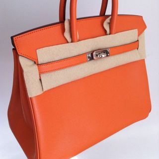 Hermes Rouge Venitien Brick Epsom Leather Birkin 30 Sellier Bag GHW