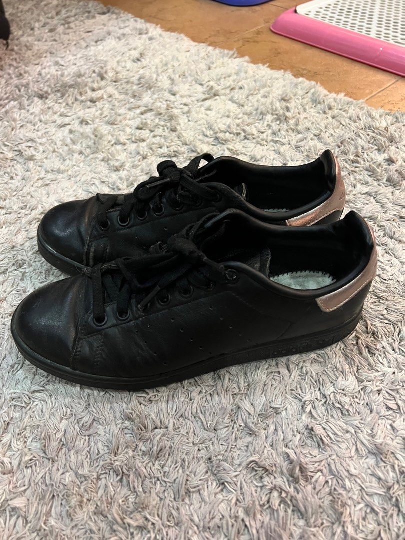 Adidas Stan Smith rose gold and black Women s Fashion Footwear
