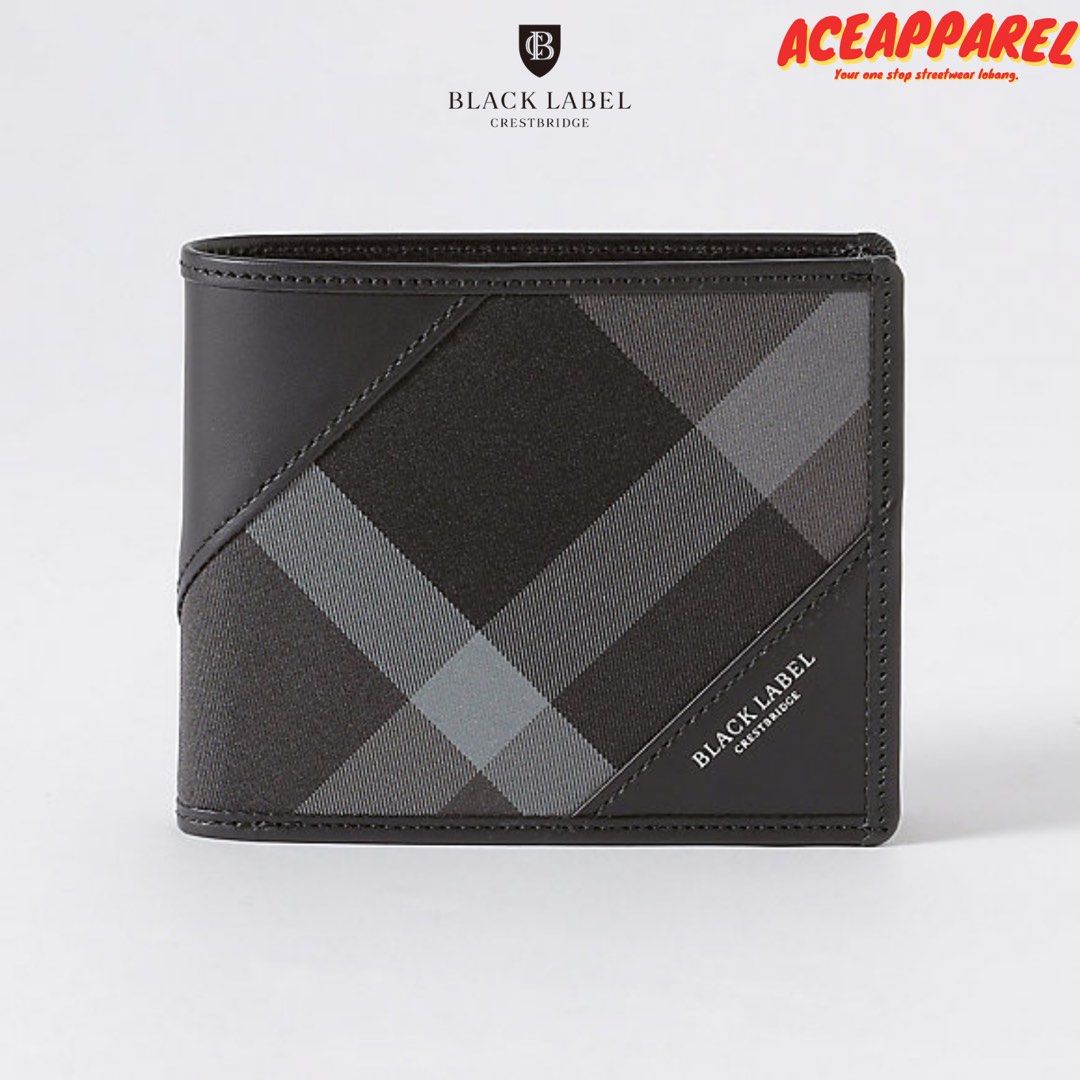Black Label Crestbridge Check Bi Fold Wallet