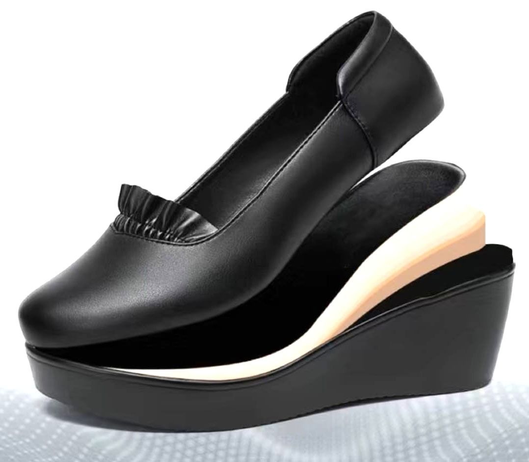 Black Lady Platform Shoes Eu 39 UK 6 US 8 245mm Long 5cm Height for Sale 1 Left