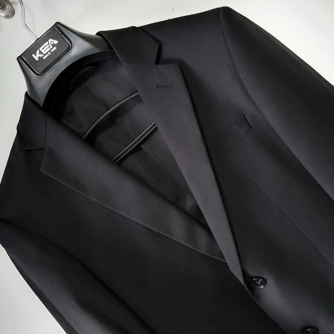 Mens black suit jacket discount