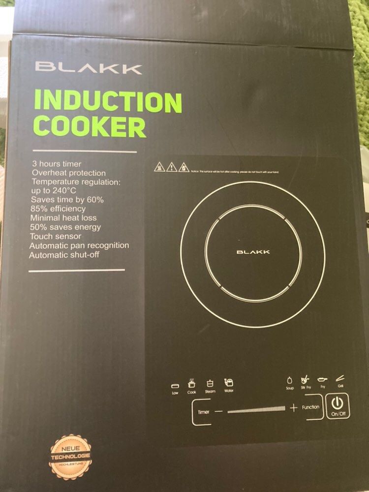 BLAKK Induction cooker, TV & Home Appliances, Kitchen Appliances