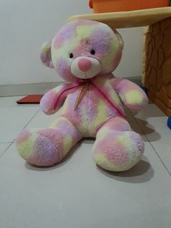 BonekaTeddt bear  rainbow medium