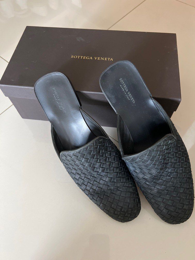 Bottega Veneta Intrecciato men leather slippers