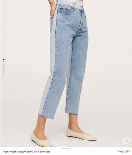 BRAND NEW NEVER WORN JUST WASHED Mango two Toned Straight Jeans