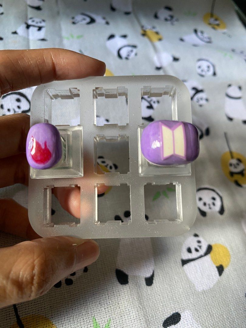 BTS meal keycap set, made with original mcdo packaging, Hobbies & Toys ...