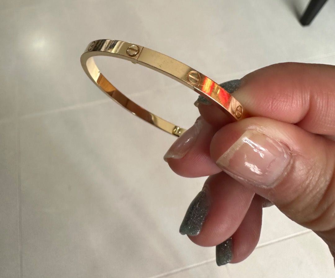 Cartier Love small size bracelet and ring in yellow gold
