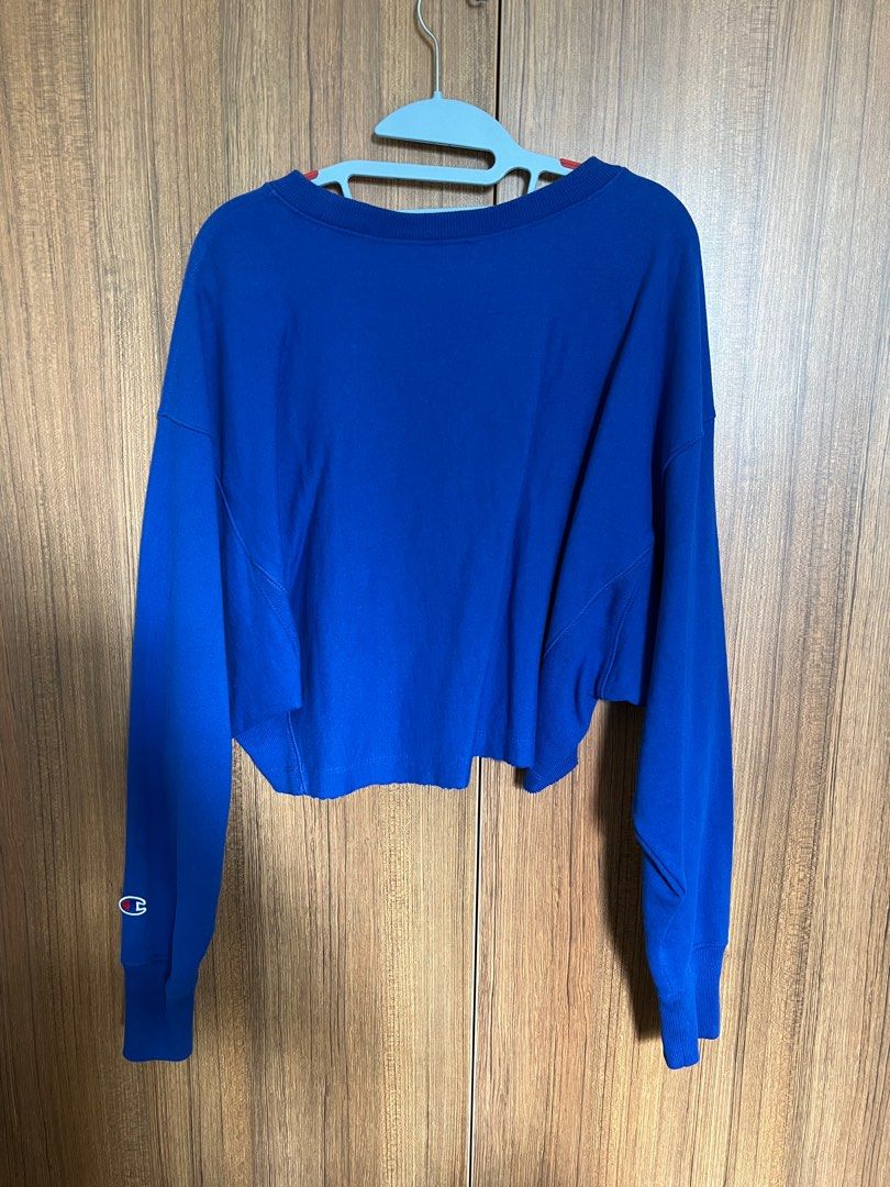 Champion blue cropped top sweater
