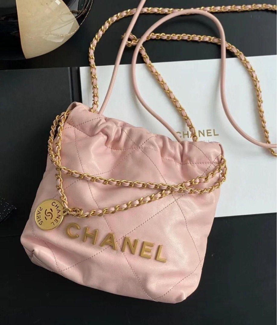 Authentic Chanel Mini 22 Bag Pink, Luxury, Bags & Wallets on Carousell