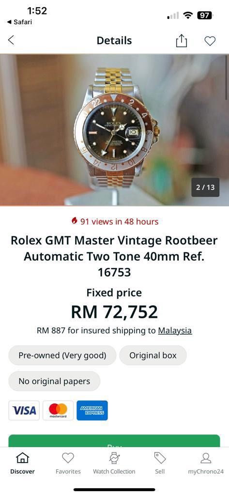 Cheapest vintage rolex on sale