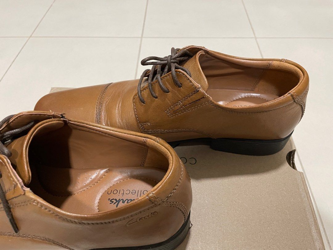 Clarks tilden cap top dark tan