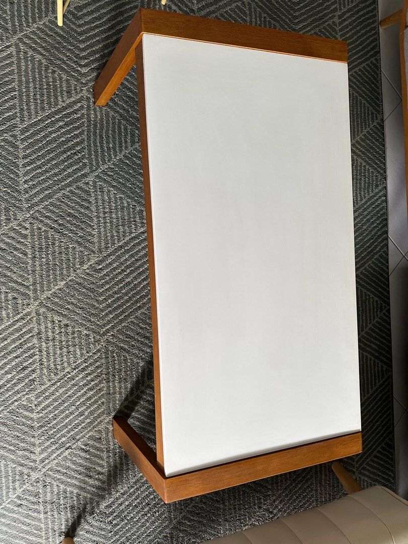 Courts coffee table (white/teak), Furniture & Home Living, Furniture