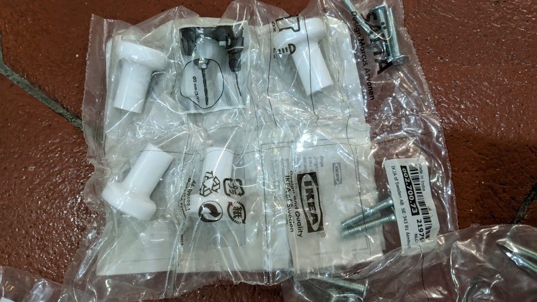 Cupboard door knobs (Category: Home Improvement Tools & Accessories) located in Singapore. Submitted by melben (Listing ID 1230535277, Image 2). Description: All for $5 including mailing. includes one set of drawer safety catch.