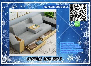 💺[CUSTOMIZE] Storage Sofa Bed B Modern Minimalist Small Living Room Drawer Can Store Multi-functional Japanese-style Three-person Fabric Sofa Bed Dual-use 💺