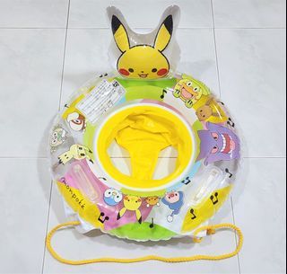 [Deliver to Door Step] Official Pokemon Baby Brand Monpoke Inflatable Swimming Float Seat Pikachu Backrest
