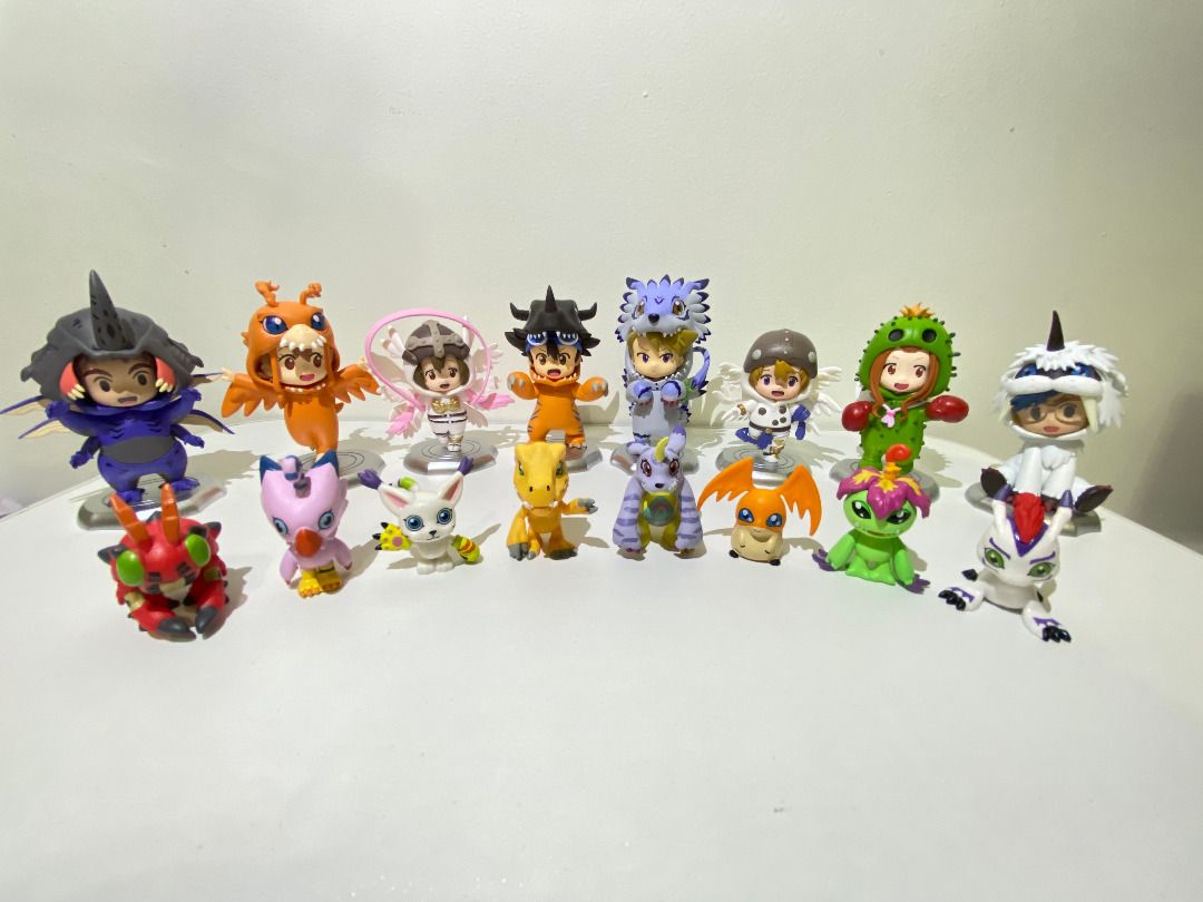 Bonecos Digimon Digmon Miniaturas digmons coleção Greymon Piyomon Palmon  Tentomon Tailmon Patamon Gabumon Agumon Gomamon kit com 9 unidades - WIN