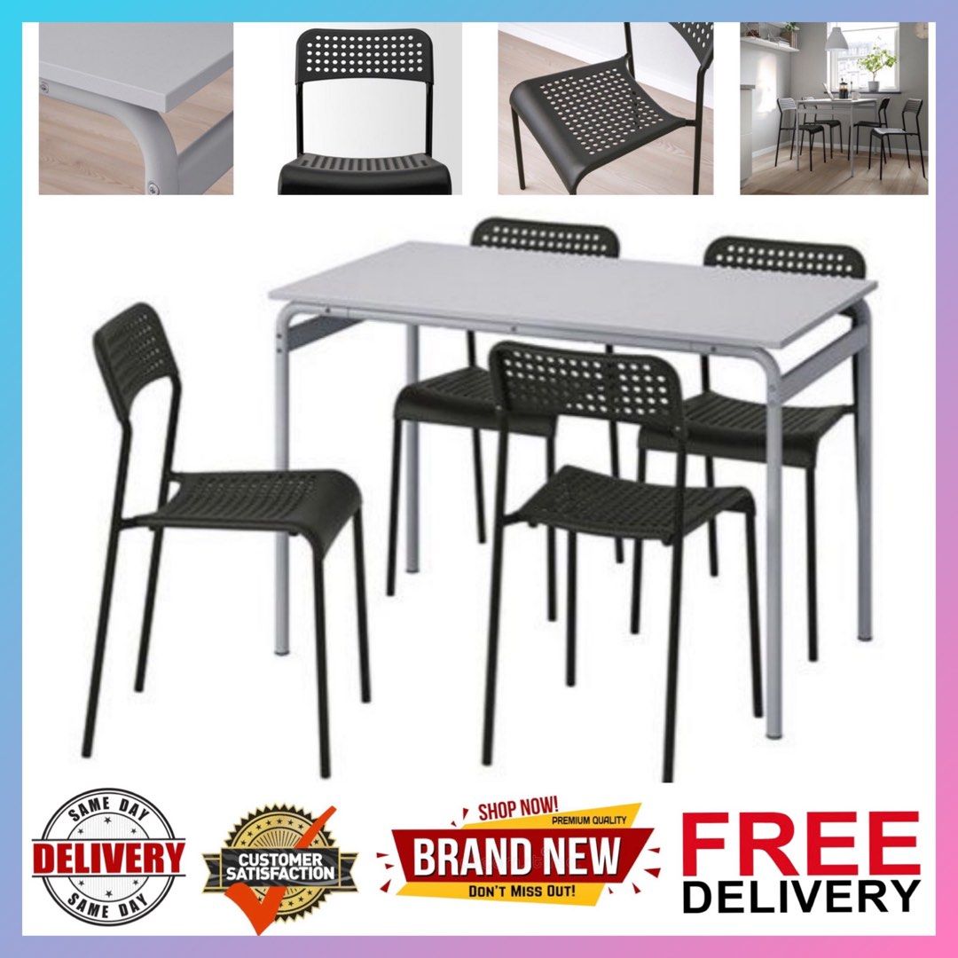 Dining Table Set, ikea dining table set with 4 chairs, brand new table