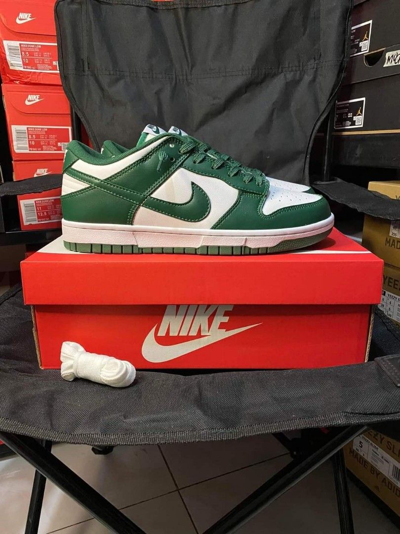 spartan green dunk lows