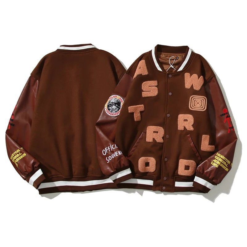 Embroidered Astroworld Baseball Jacket