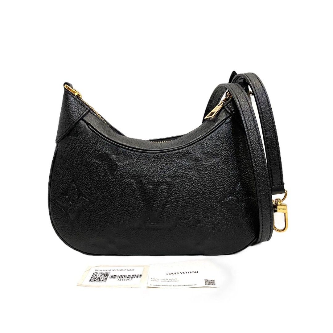 Louis Vuitton Bagatelle NM Size mm Noir M46002 Monogram Empreinte Leather