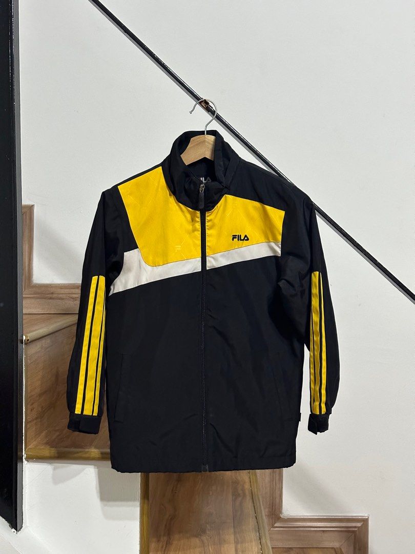 Yellow fila windbreaker clearance