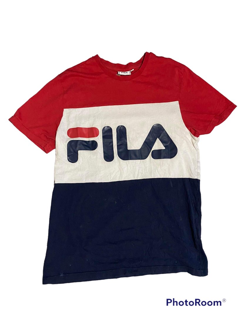 FILA TRI COLOR, Men's Fashion, Tops & Sets, Tshirts & Polo Shirts on ...