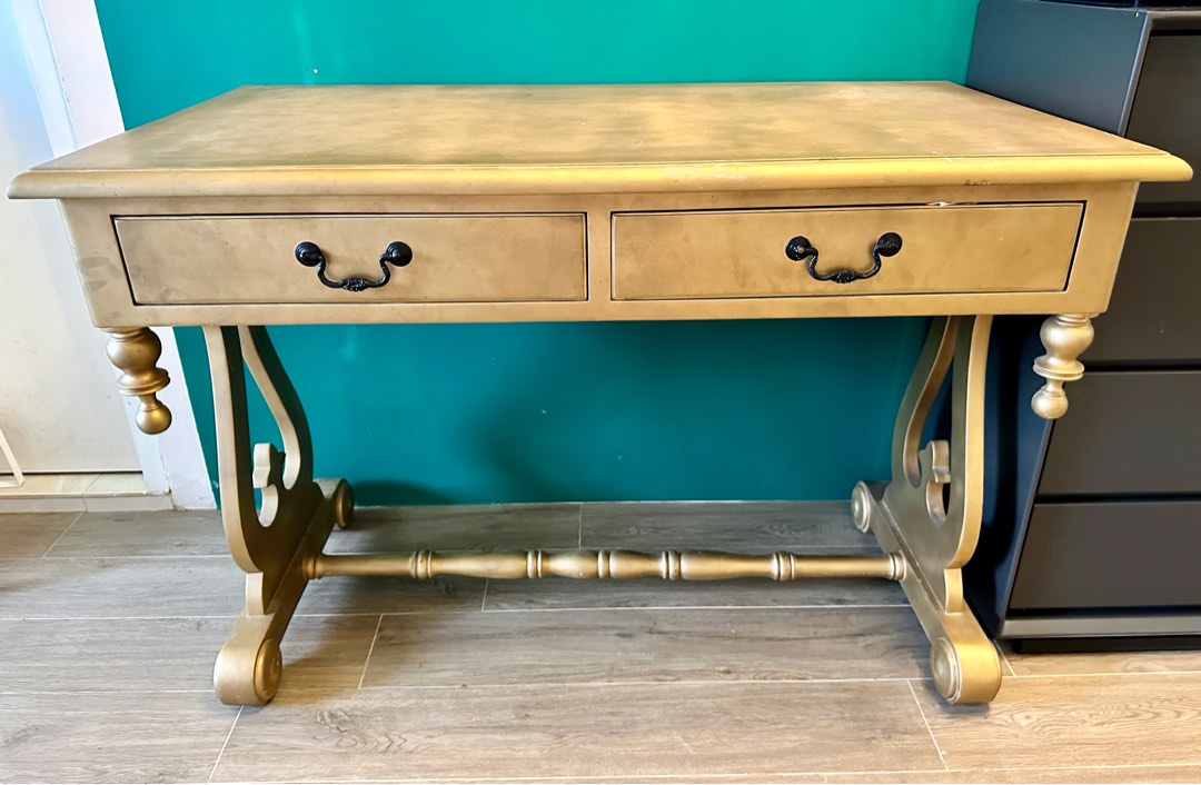 French style wooden writing table, Furniture & Home Living, Furniture