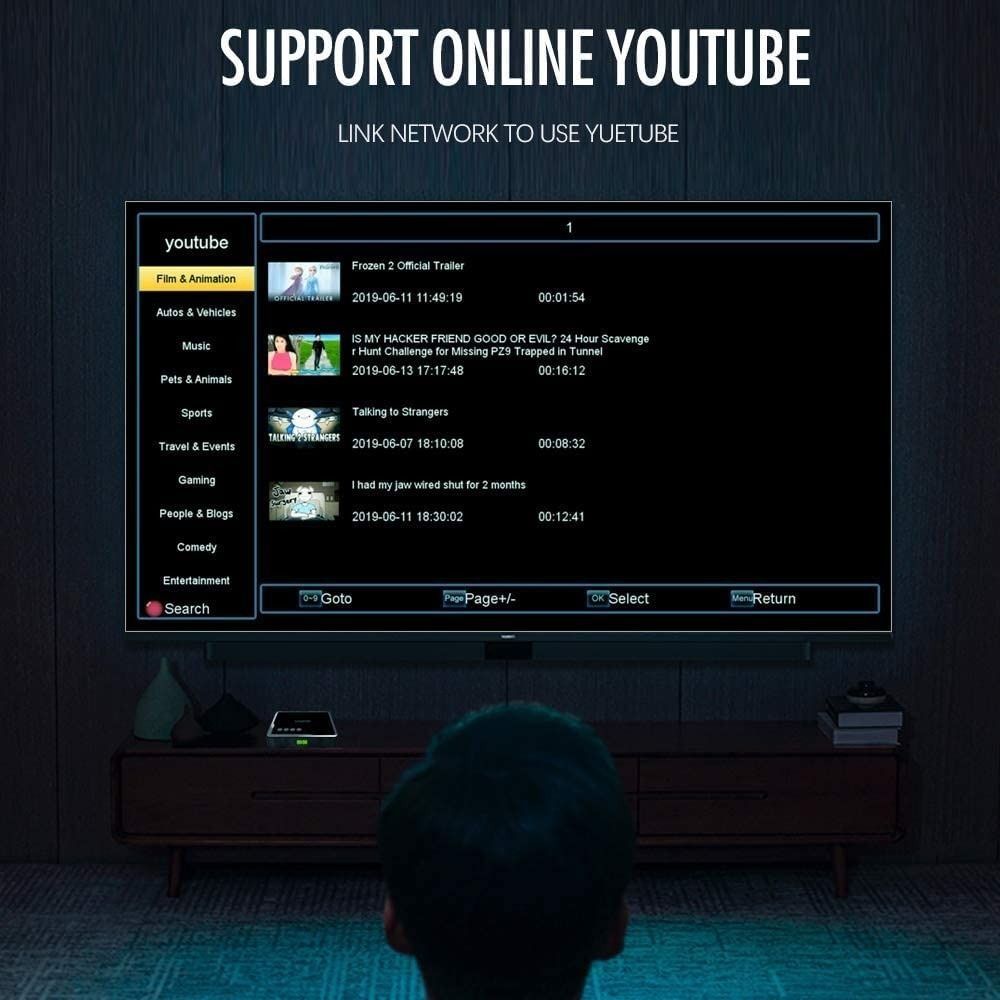 Full HD 1080P Terrestrial TV Set Top Box, USB 2.0 Freeview TV Tuner