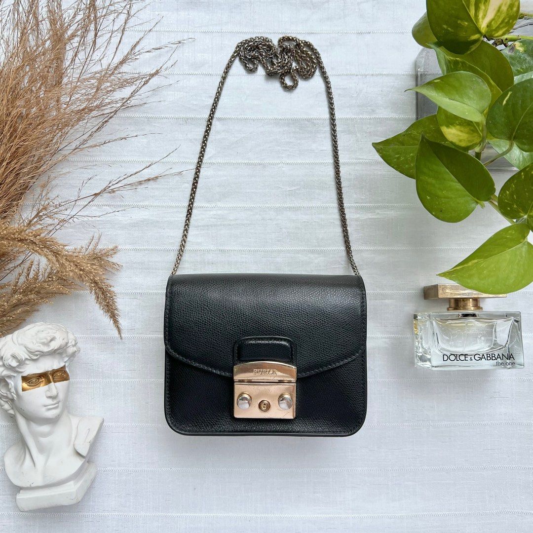 Furla black sales small bag