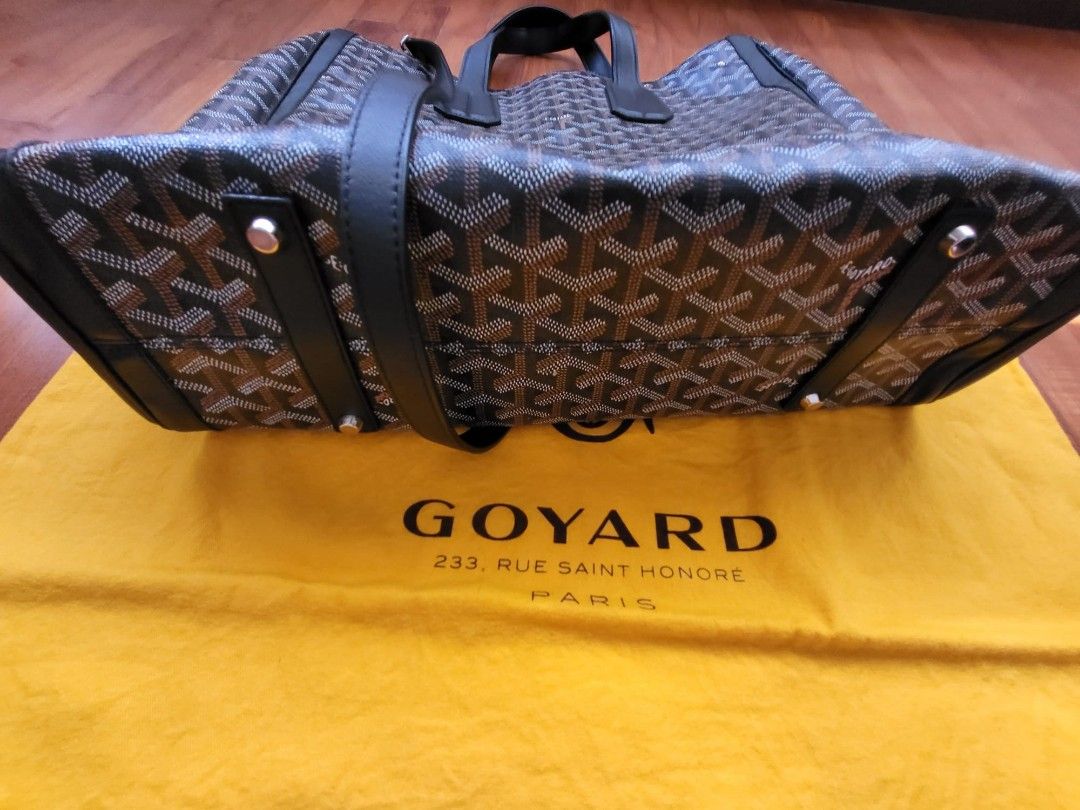 Goyard Ultra Rare Goyard Belvedere PM Bag Jet Black Limited