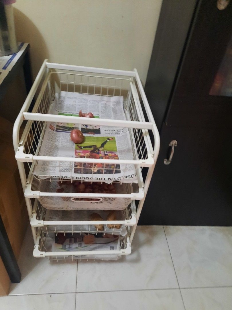 Grocery storage cabinet and IKEA dry items rack, Furniture & Home ...