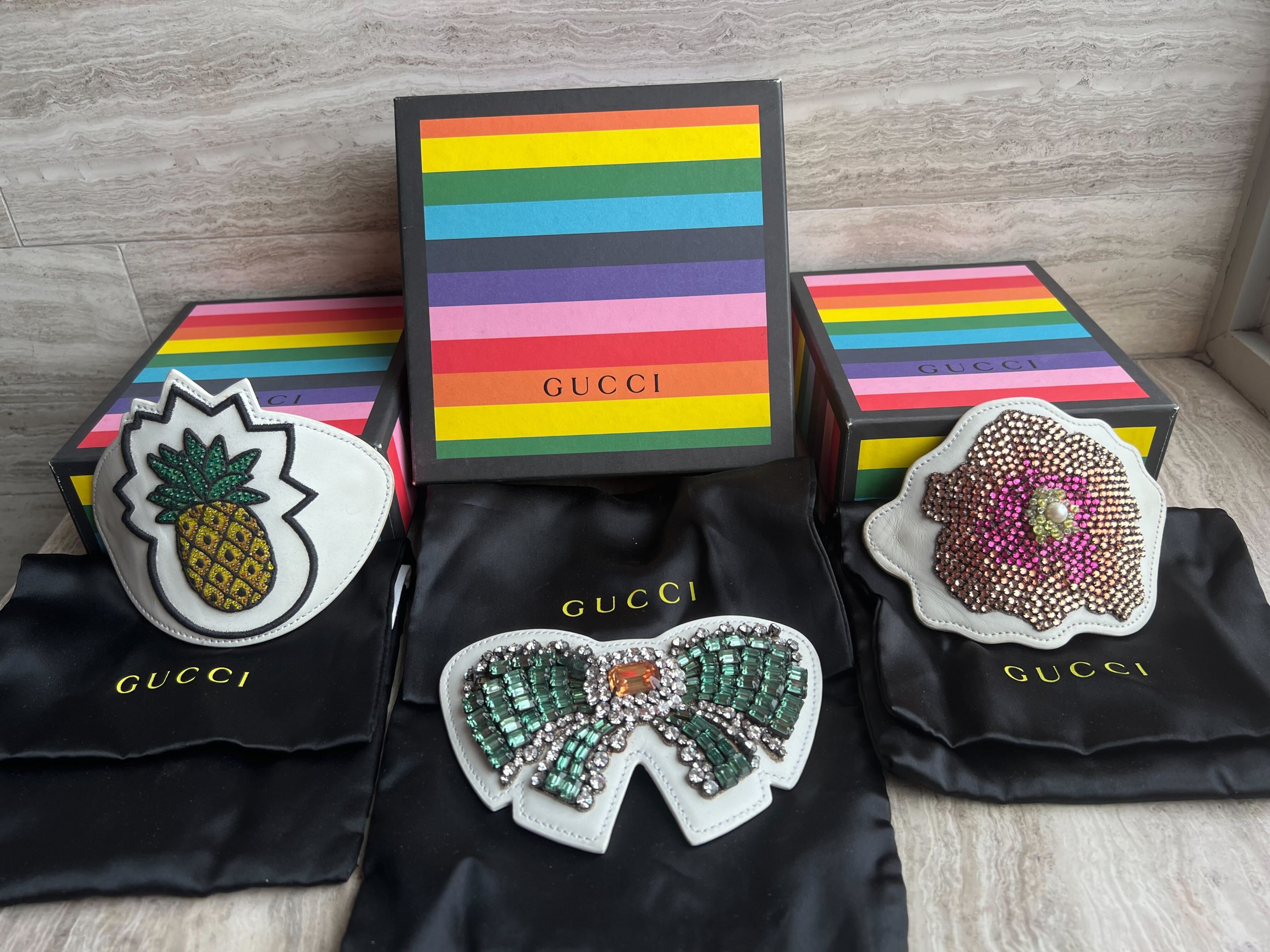 Gucci removable patches hotsell for sale