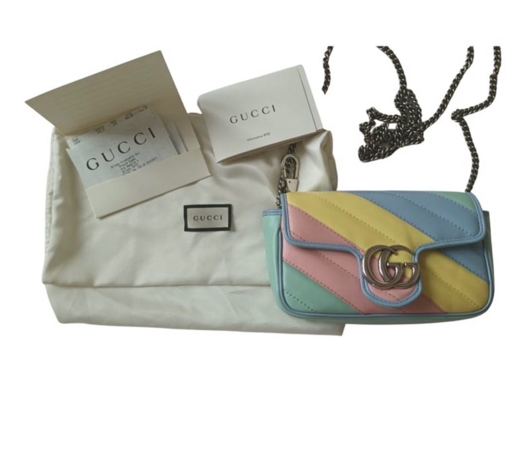 Pastel Rainbow Bag Gucci Pastel Collection Super Mini Gucci