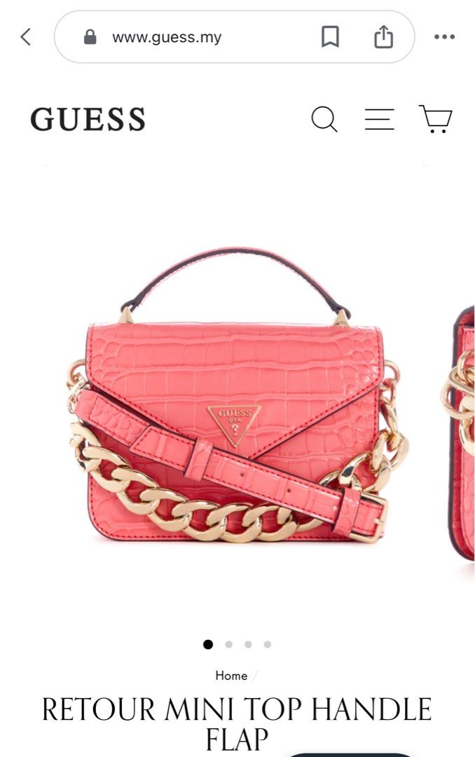 GUESS Mini Retour Top-Handle Flap Bag