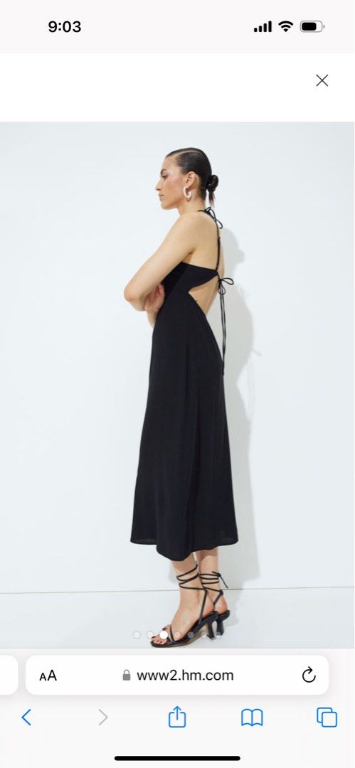 H&M open back dress, Women's Fashion, Dresses & Sets, Dresses on Carousell