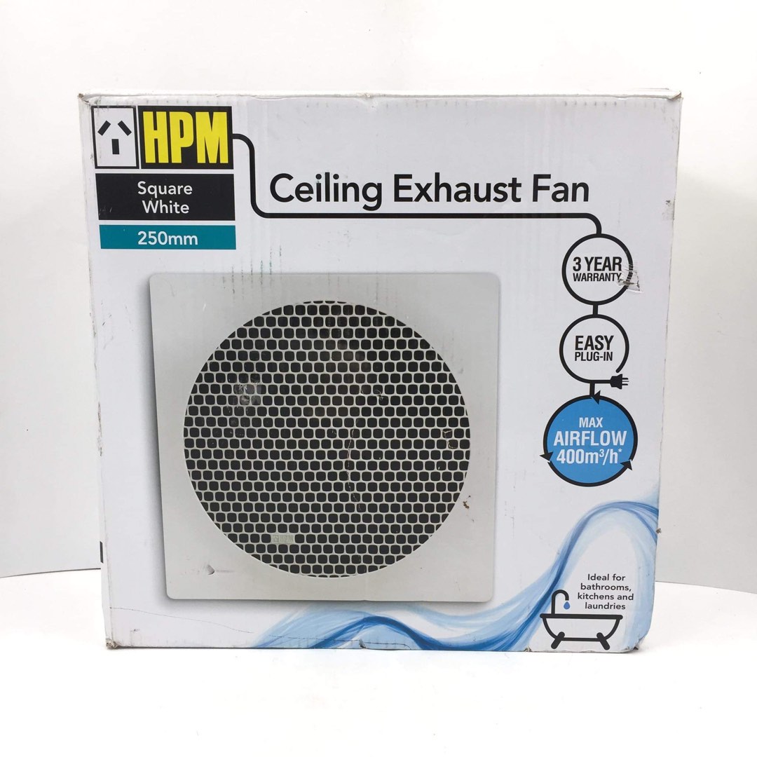 Hpm 250mm White Round Ceiling Exhaust Fan Review Shelly Lighting
