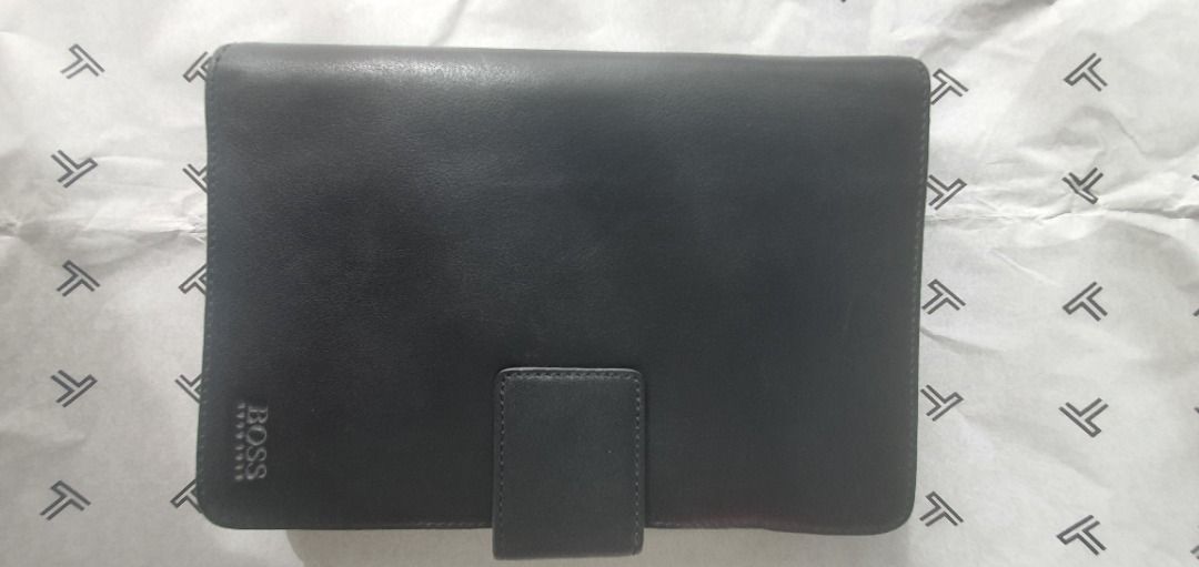 Hugo Boss Black Leather Travelling / Passport Organizer, Luxury, Accessories on Carousell