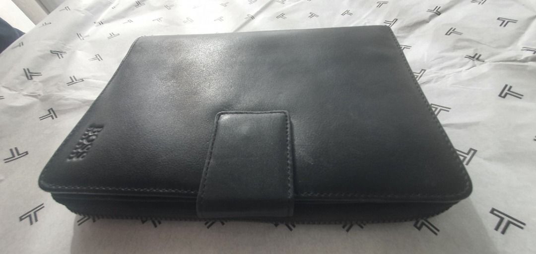Hugo Boss Black Leather Travelling / Passport Organizer, Luxury, Accessories on Carousell