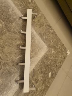 IKEA 白色 門後掛衣架
