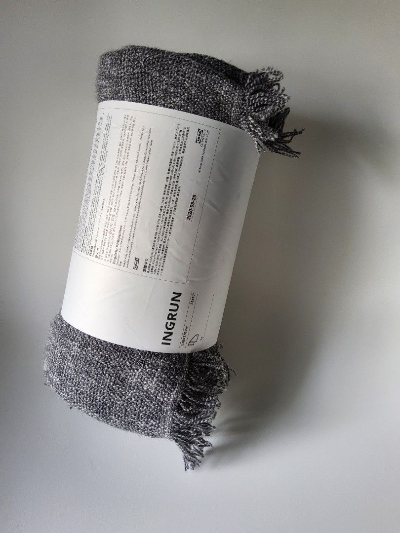 IKEA Ingrun throw Grey, Furniture & Home Living, Home Decor, Cushions